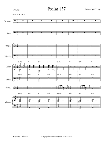 Psalm 137 - Score Only