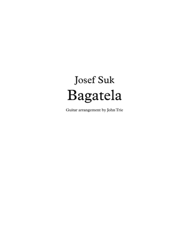 Bagatela (arr. John Trie)