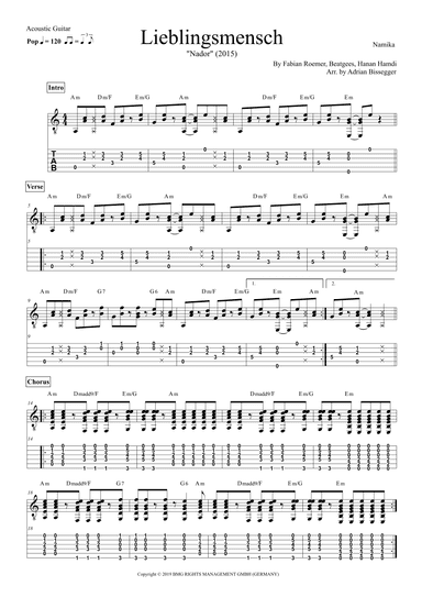 Lieblingsmensch (arr. Adrian Bissegger)
