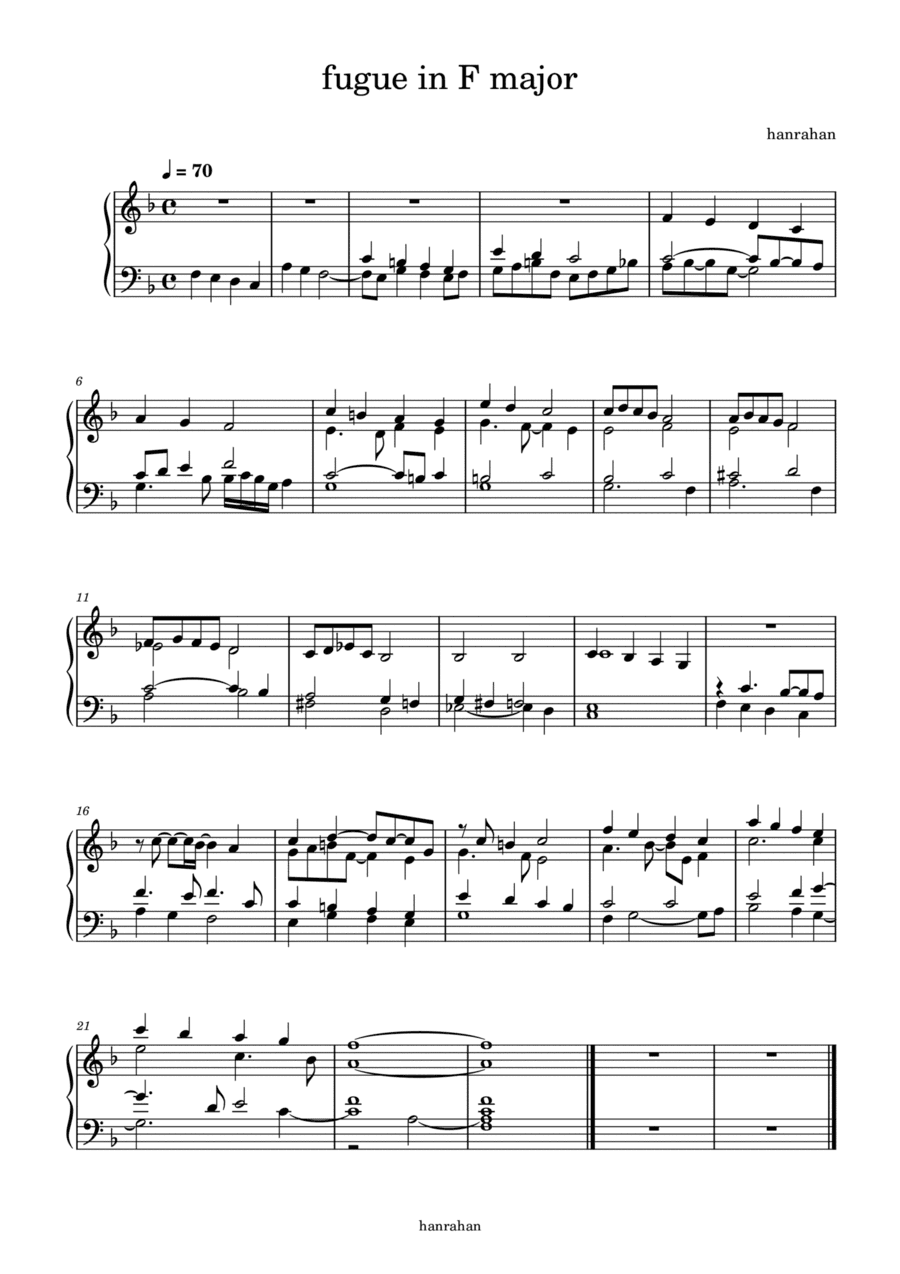 Fugue in f major