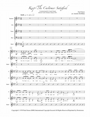 Keep The Customer Satisfied (arr. Jennifer McMillan)