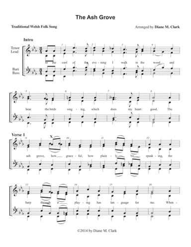 The Ash Grove (CHORAL PRICING) (arr. Diane M. Clark)