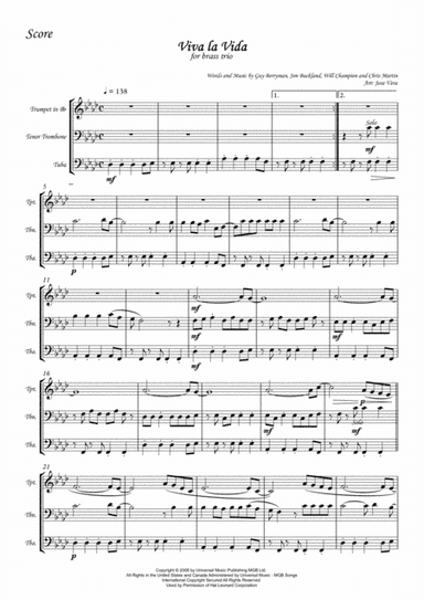 Viva La Vida (arr. Jose Vera)