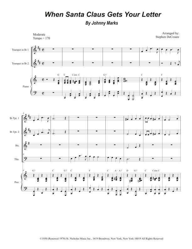 When Santa Claus Gets Your Letter (arr. Stephen DeCesare)