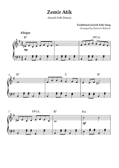 Zemir Atik (arr. Kaiserin Rebecca)