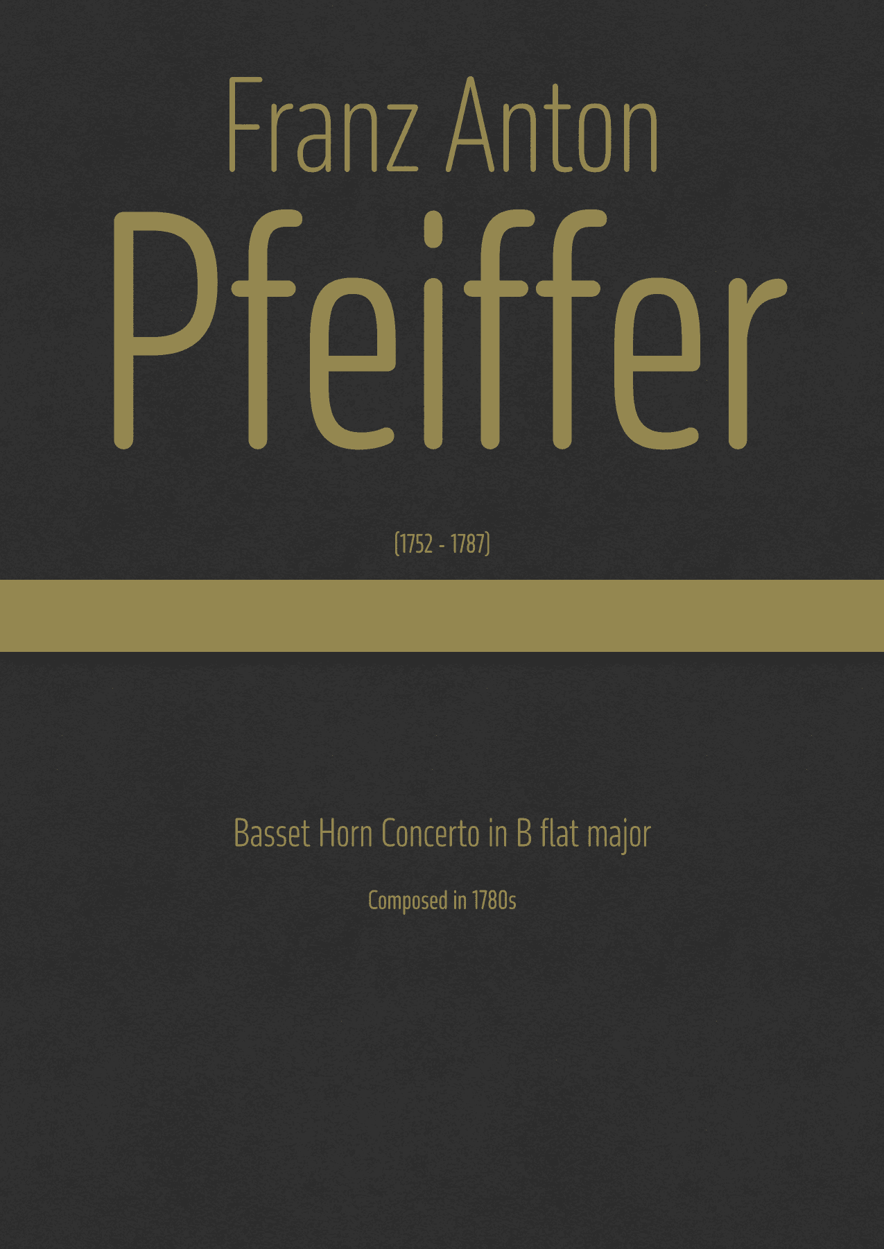 Pfeiffer - Basset Horn Concerto in B flat major (arr. J.G. Cucó Barber)