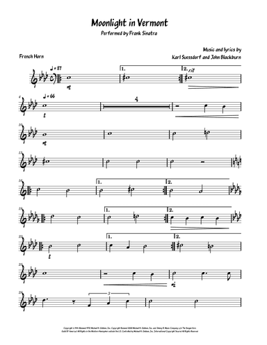 Moonlight In Vermont (arr. David Lartey)