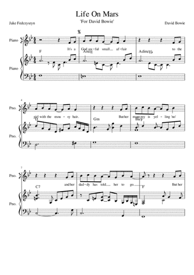 Life On Mars (arr. Jake Fedczyszyn)