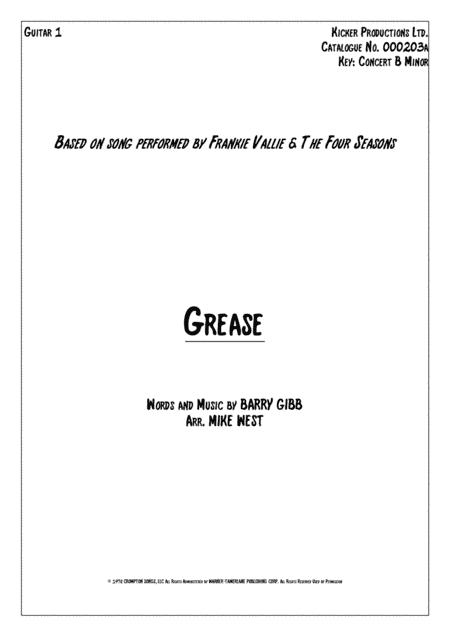 Grease (arr. Mike West)