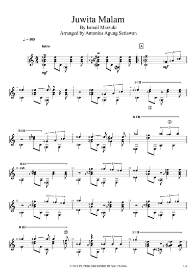 Juwita Malam (arr. Antonius Agung Setiawan)