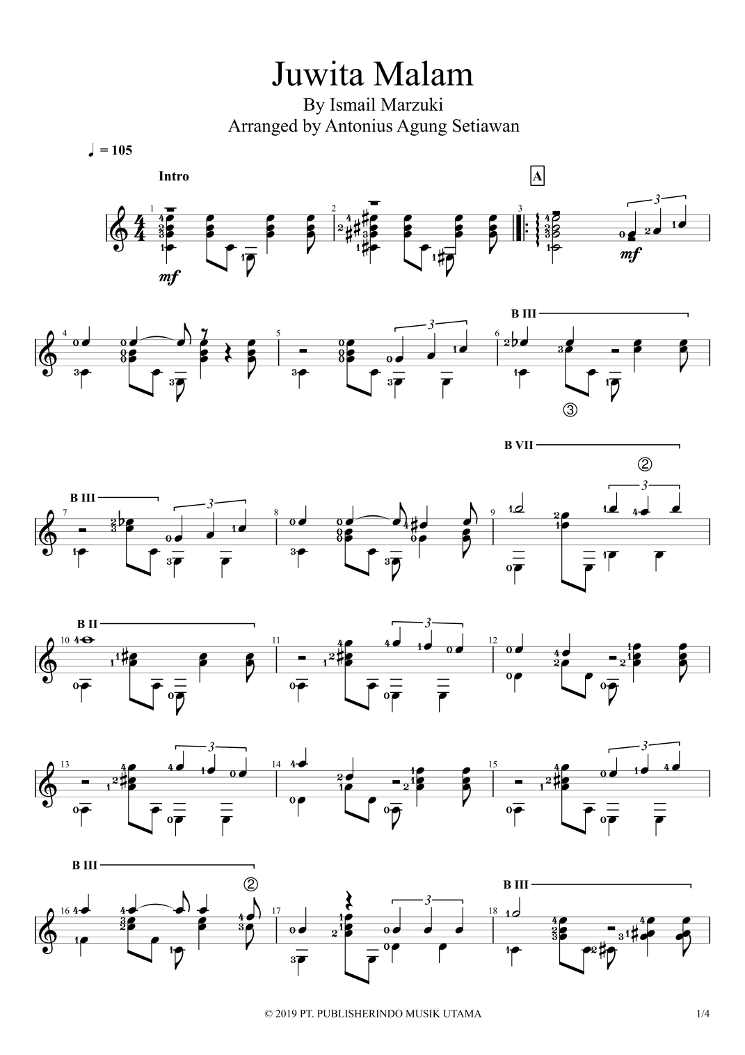 Juwita Malam (arr. Antonius Agung Setiawan)