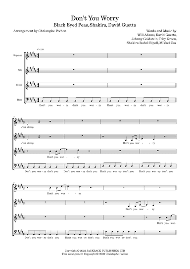 Don't You Worry (arr. Christophe Pochon)
