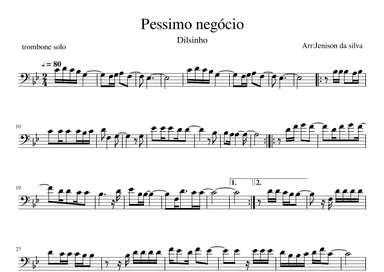 Saudade Ne (citacao: Pessimo Negocio) (arr. Jenison da Silva)