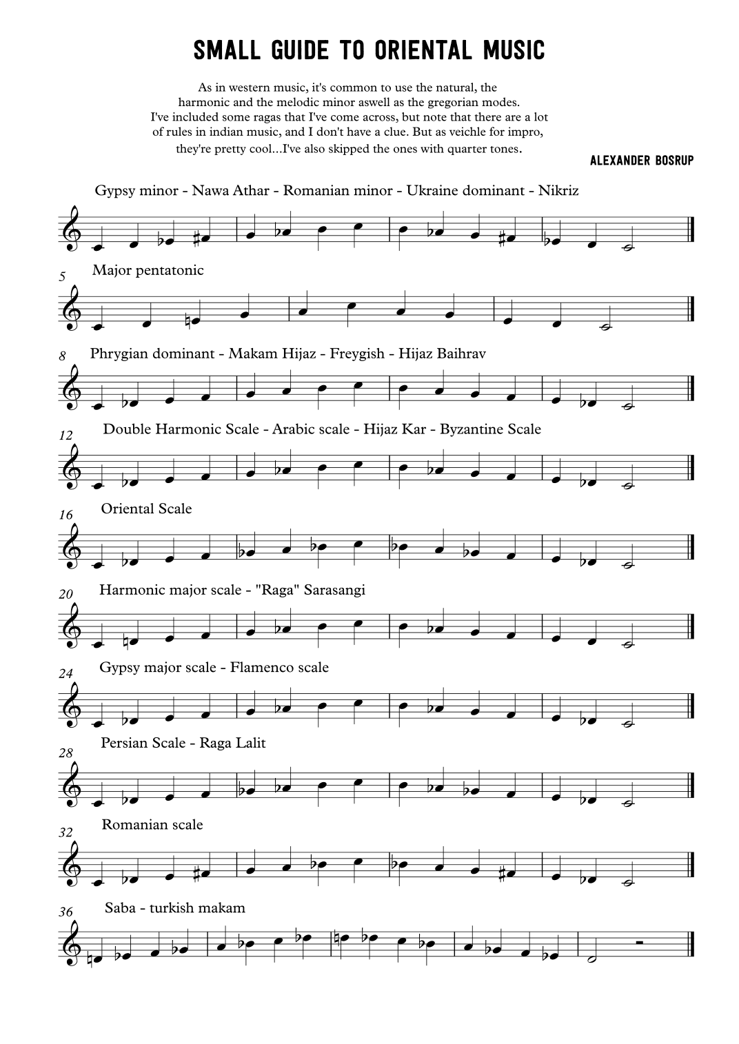 A small guide to oriental music