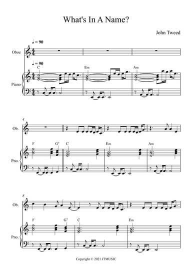What's In A Name - Oboe and Piano