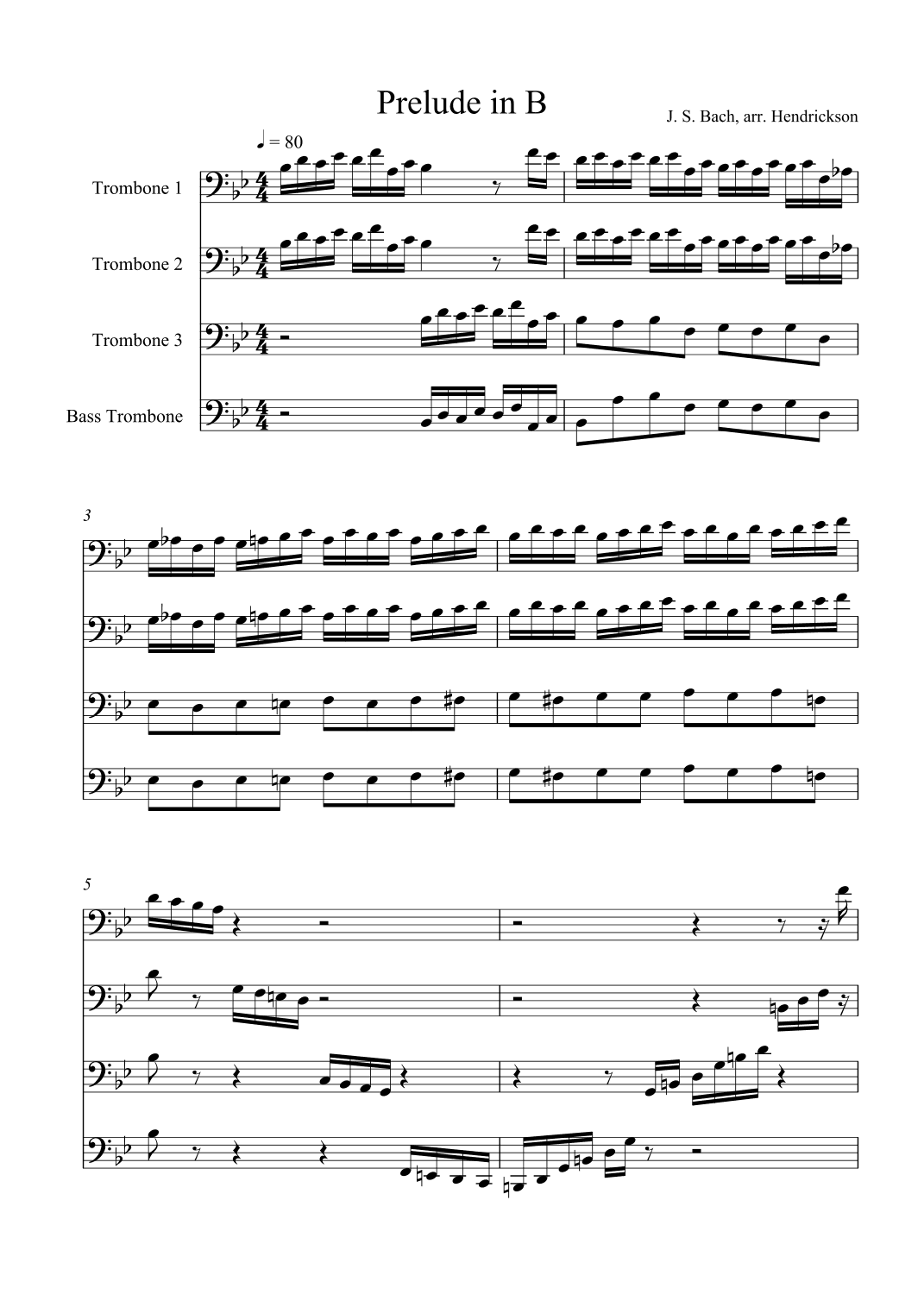 Prelude in B (arr. Rob Hendrickson)