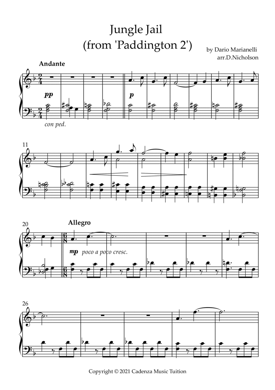 Paddington Goes To The Movies (arr. Daniel Nicholson)