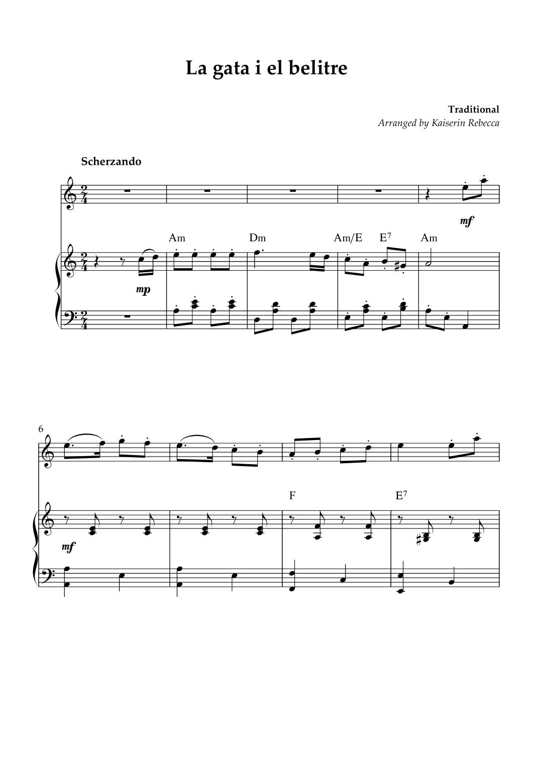 La gata i el belitre (arr. Kaiserin Rebecca)