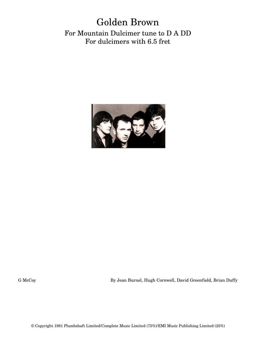 Golden Brown (arr. Gillian McCoy)