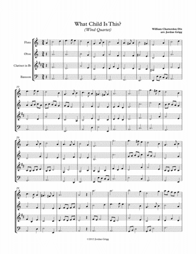 What Child Is This (Wind Quartet) (arr. Jordan Grigg)