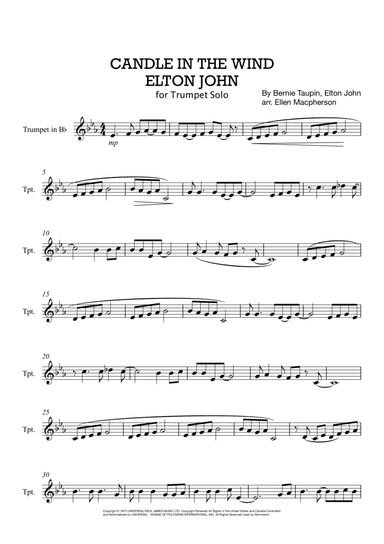 Candle In The Wind (arr. Ellen Macpherson)