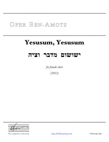 Yesusum, Yesusum (for female chorus)