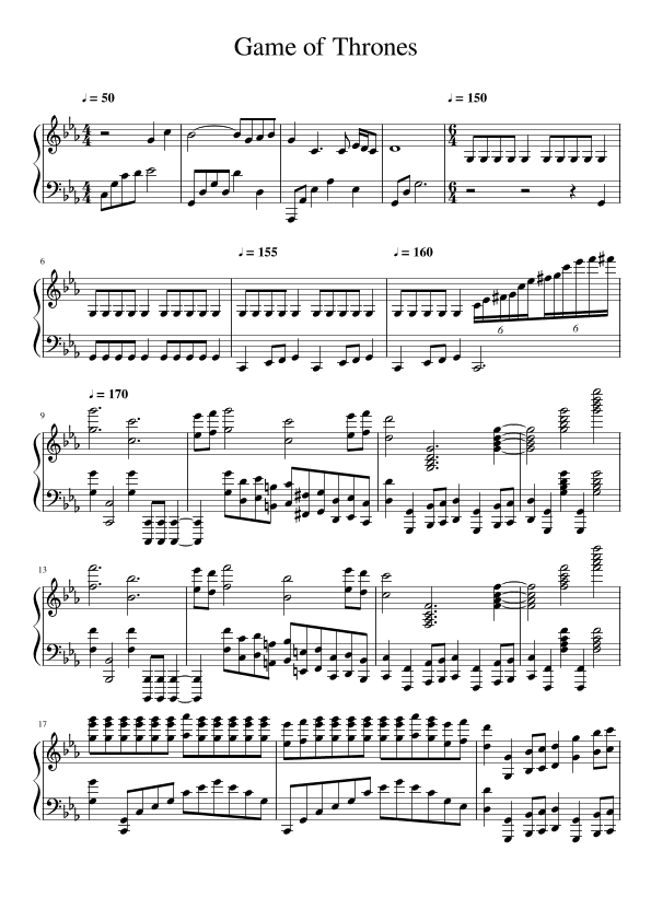 Game Of Thrones (arr. Ramin Djawadi)