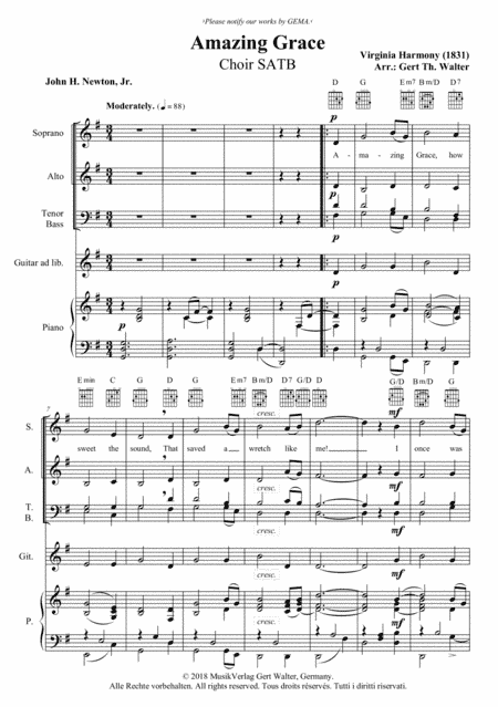 Amazing Grace (arr. Gert Th. Walter)