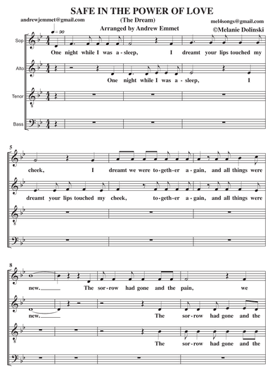 Safe In The Power Of Love A Cappella SATB
