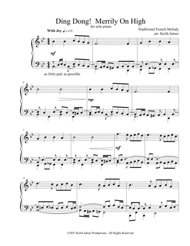 Ding, Dong Merrily On High! (arr. Keith James)