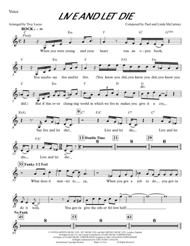 Live And Let Die (arr. Troy Lucas Music)