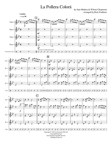 La Pollera Colorá (arr. Rick Faulkner)