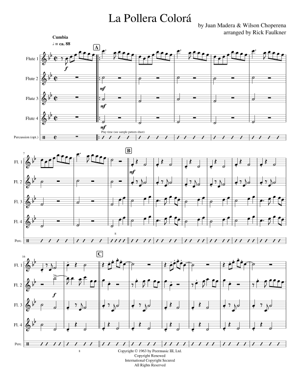 La Pollera Colorá (arr. Rick Faulkner)