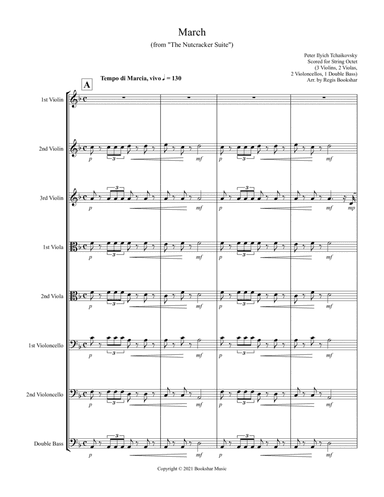 March (from "The Nutcracker Suite") (F) (String Octet - 3 Violins, 2 Violas, 2 Cellos, 1 Bass) (arr. Regis Bookshar)
