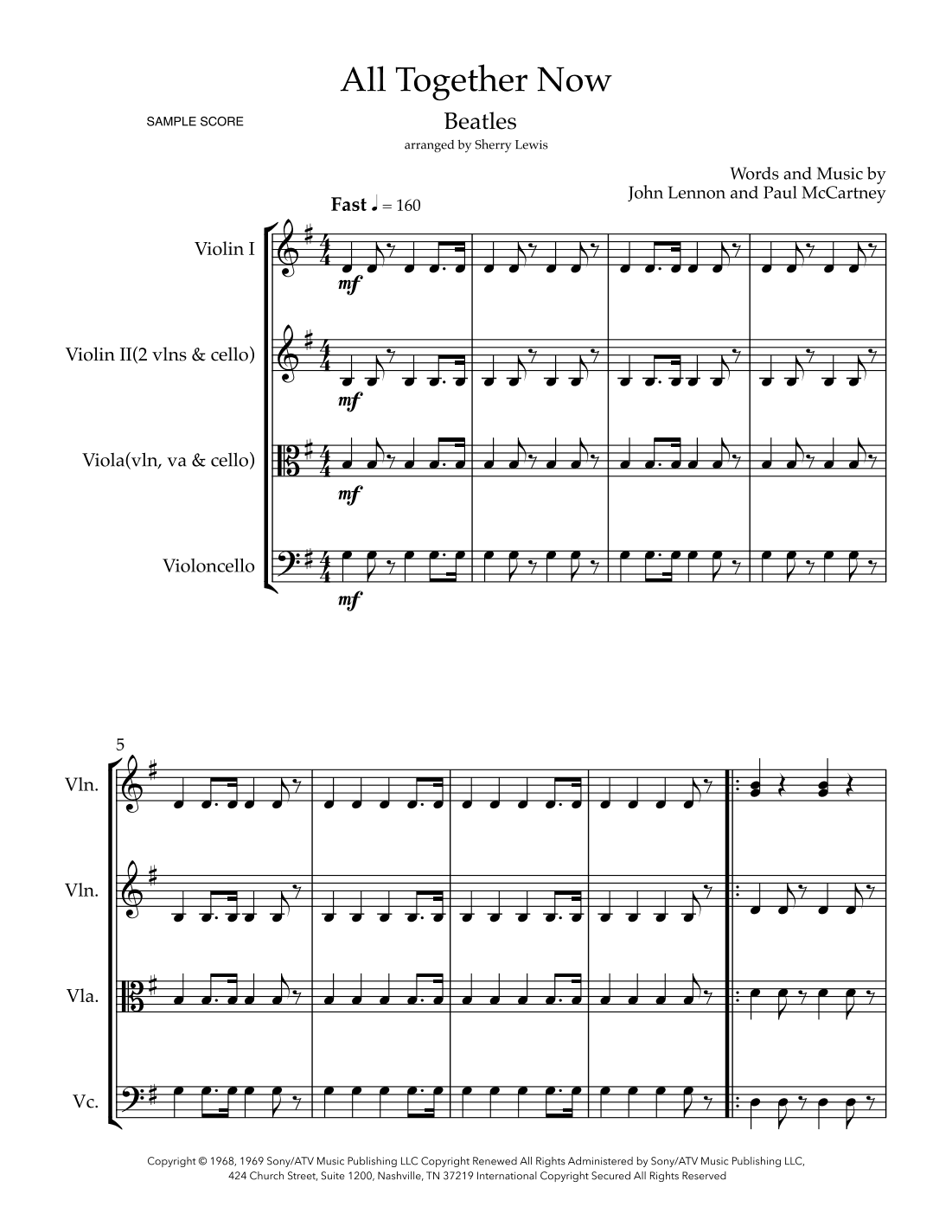 All Together Now (arr. Sherry Lewis)