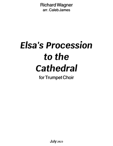 Elsa's Procession to the Cathedral (arr. Caleb James)
