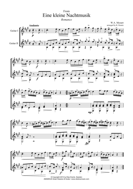 Rondo and Romance (abridged) for guitar duo (arr. K. Krantz)