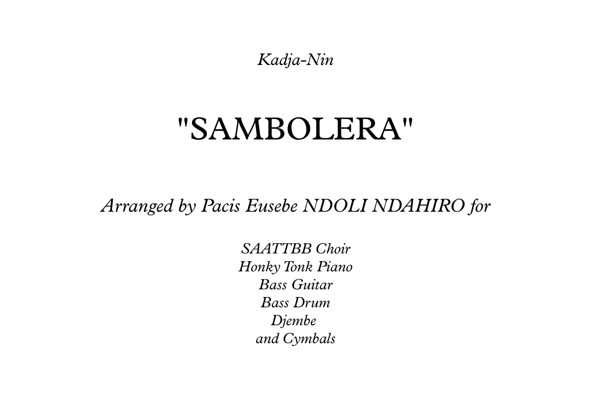 Sambolera Mayison (arr. PACIS EUSEBE NDOLI NDAHIRO)