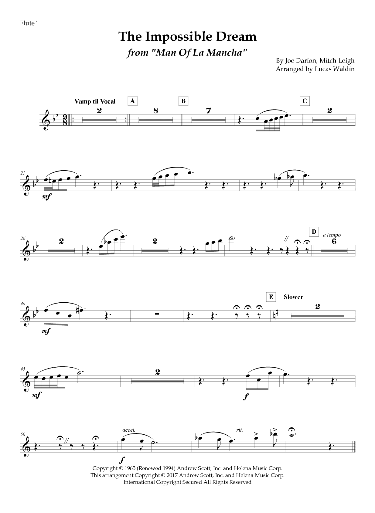 The Impossible Dream (the Quest) (arr. Lucas Waldin)