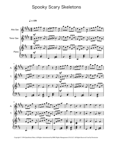 Spooky Scary Skeletons (arr. Ygor Nunes)
