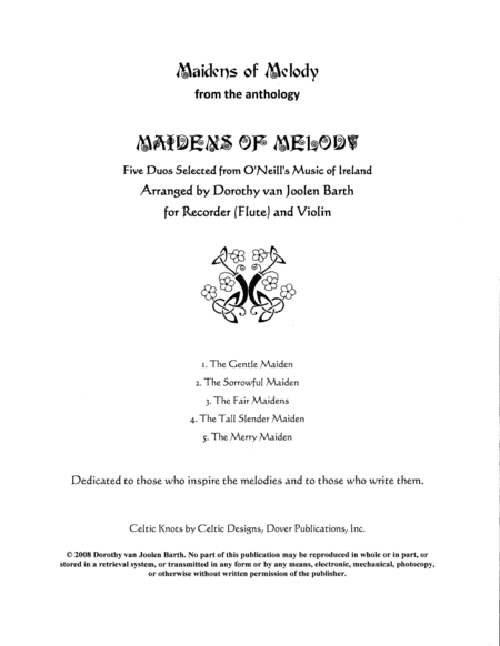 Maidens of Melody (5 Duos) (arr. Dorothy van Joolen Barth)