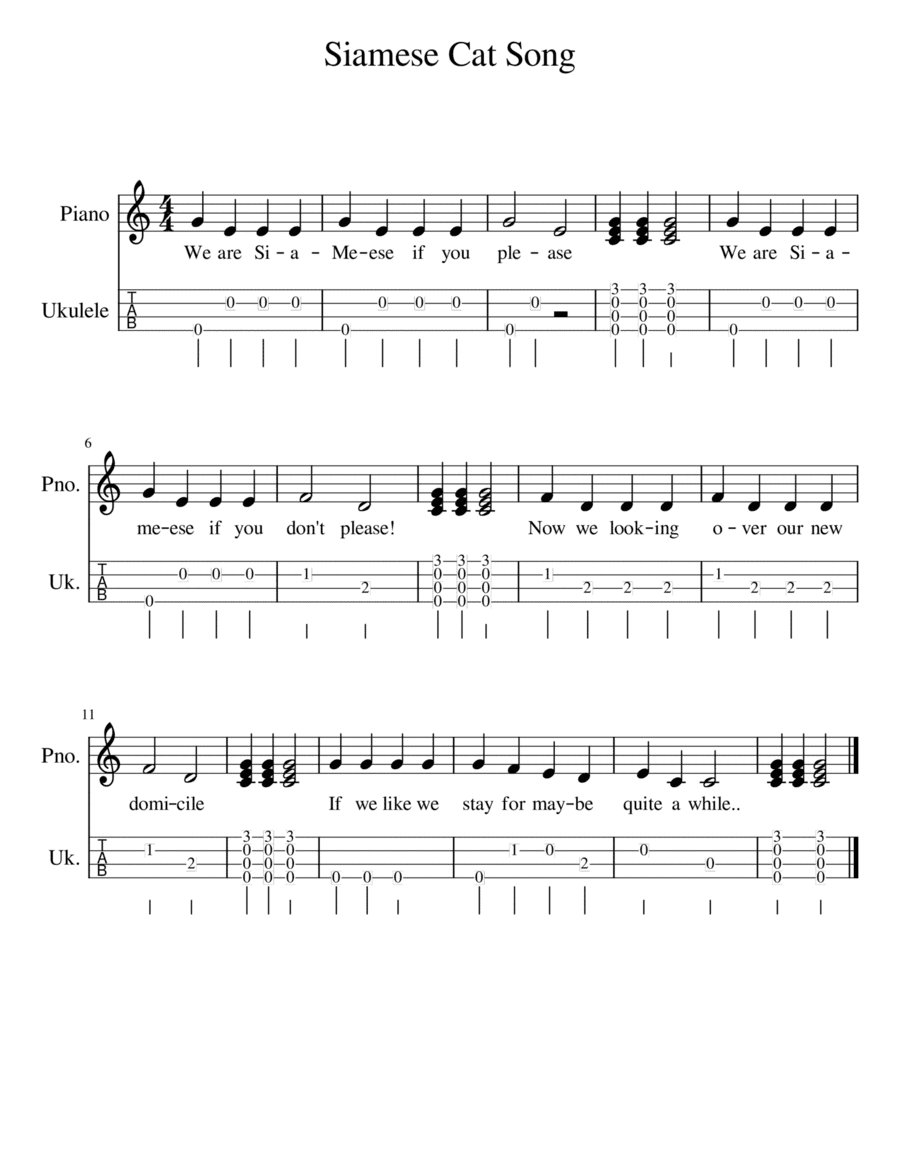 We Were Siamese (arr. Gillian McCoy)