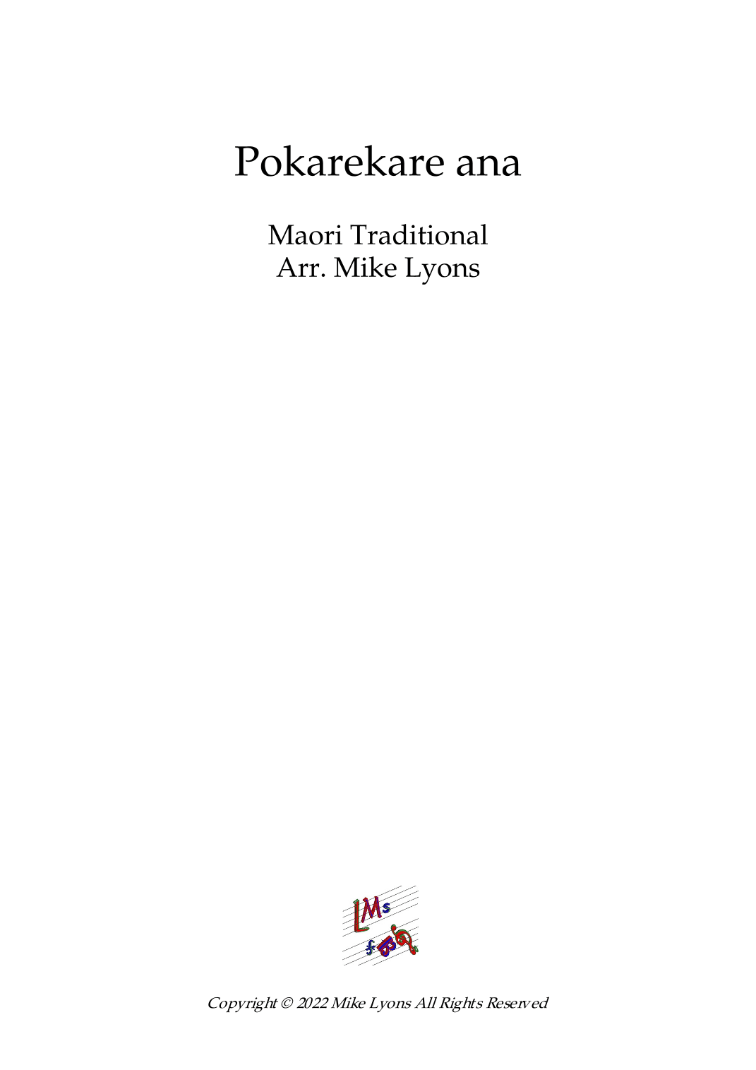 Brass Band - Pokarekare ana (arr. Mike Lyons)