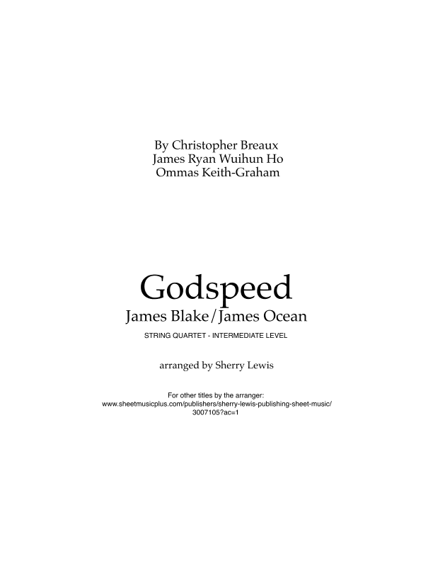 Godspeed (arr. Sherry Lewis)