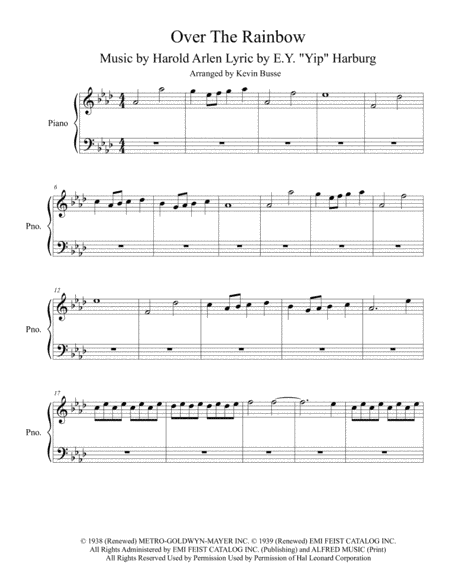 Over The Rainbow (from The Wizard Of Oz) (arr. Kevin Busse)