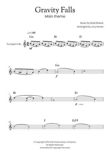Gravity Falls (main Theme) (arr. Levy Nunes)