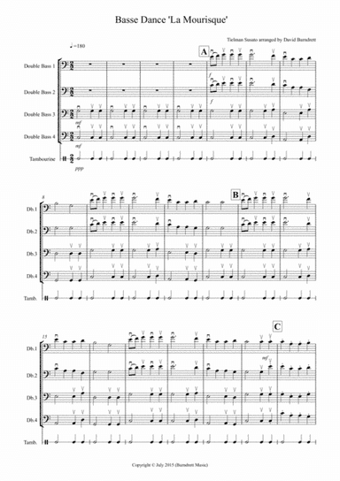 Basse Dance by Susato for Flute Quartet (arr. David Burndrett)