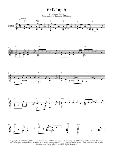 Hallelujah (arr. Henrique F Mangoni)