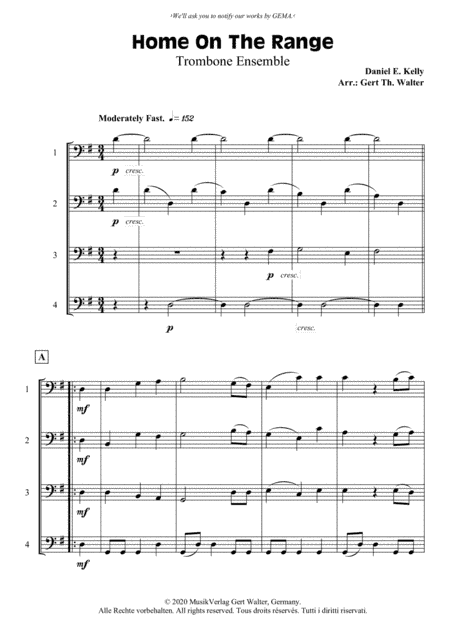 Home On The Range (arr. Gert Th. Walter)