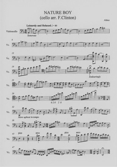Nature Boy by Eden Ahbez (arr. Faye AD Clinton)